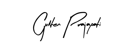 It looks like you need a new signature style for name Gulten Prajapati. Design unique handwritten (Arty Signature) signature with our free signature maker in just a few clicks. Gulten Prajapati signature style 8 images and pictures png
