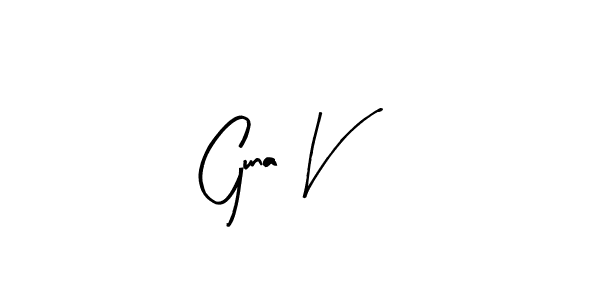 You should practise on your own different ways (Arty Signature) to write your name (Guna V) in signature. don't let someone else do it for you. Guna V signature style 8 images and pictures png