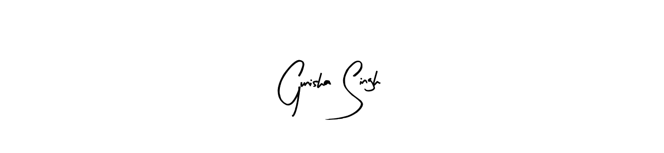 The best way (Arty Signature) to make a short signature is to pick only two or three words in your name. The name Gunisha Singh include a total of six letters. For converting this name. Gunisha Singh signature style 8 images and pictures png