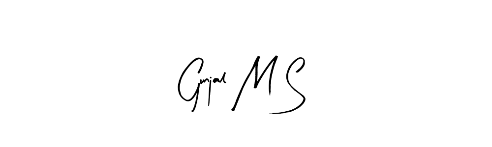 How to make Gunjal M S signature? Arty Signature is a professional autograph style. Create handwritten signature for Gunjal M S name. Gunjal M S signature style 8 images and pictures png