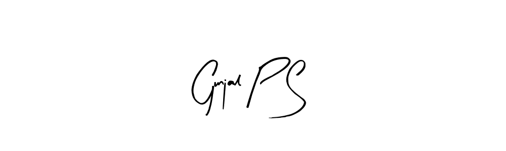 How to make Gunjal P S name signature. Use Arty Signature style for creating short signs online. This is the latest handwritten sign. Gunjal P S signature style 8 images and pictures png