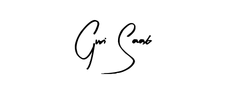 Get inspired by this graceful Arty Signature signature style for name Guri Saab. Smooth loops and balanced proportions for everyday use. Guri Saab signature style 8 images and pictures png