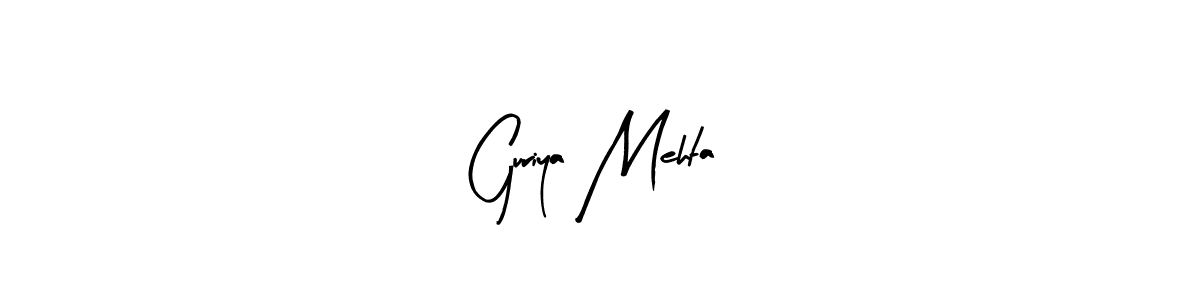 The best way (Arty Signature) to make a short signature is to pick only two or three words in your name. The name Guriya Mehta include a total of six letters. For converting this name. Guriya Mehta signature style 8 images and pictures png
