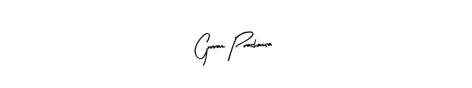 How to make Gurram Prashamsa name signature. Use Arty Signature style for creating short signs online. This is the latest handwritten sign. Gurram Prashamsa signature style 8 images and pictures png