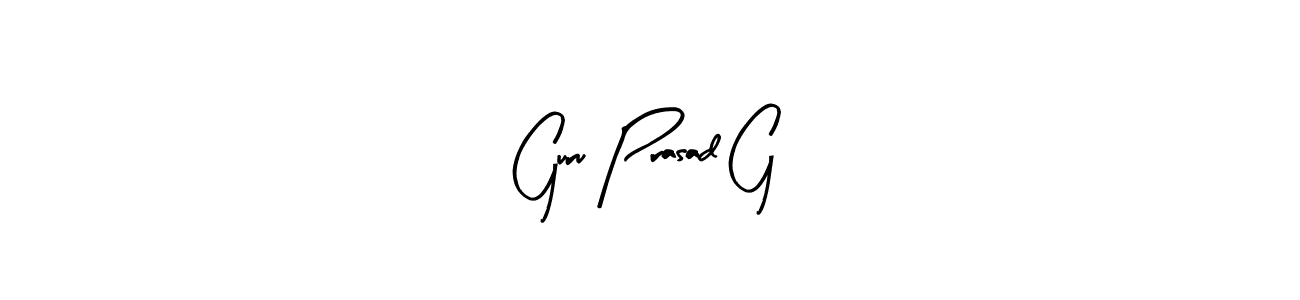 Make a beautiful signature design for name Guru Prasad G. With this signature (Arty Signature) style, you can create a handwritten signature for free. Guru Prasad G signature style 8 images and pictures png