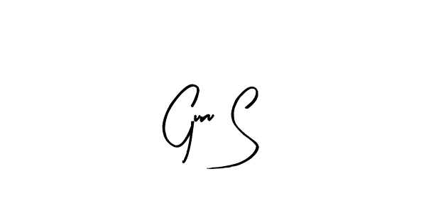 Design your own signature with our free online signature maker. With this signature software, you can create a handwritten (Arty Signature) signature for name Guru S. Guru S signature style 8 images and pictures png