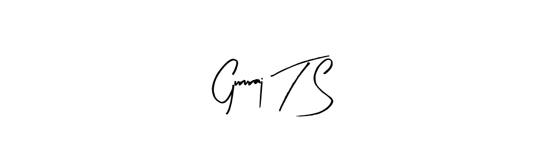 Make a beautiful signature design for name Gururaj T S. With this signature (Arty Signature) style, you can create a handwritten signature for free. Gururaj T S signature style 8 images and pictures png