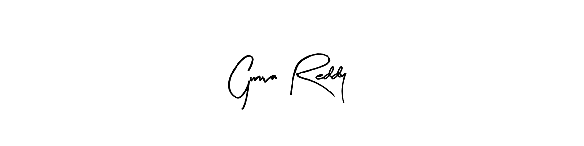 Design your own signature with our free online signature maker. With this signature software, you can create a handwritten (Arty Signature) signature for name Guruva Reddy. Guruva Reddy signature style 8 images and pictures png