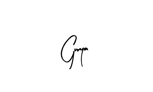 Gurya stylish signature style. Best Handwritten Sign (Arty Signature) for my name. Handwritten Signature Collection Ideas for my name Gurya. Gurya signature style 8 images and pictures png