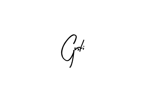 if you are searching for the best signature style for your name Gusti. so please give up your signature search. here we have designed multiple signature styles  using Arty Signature. Gusti signature style 8 images and pictures png