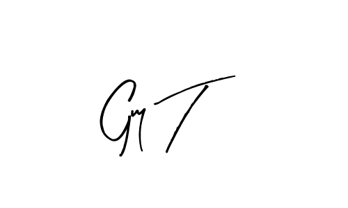 Make a beautiful signature design for name Guy T. With this signature (Arty Signature) style, you can create a handwritten signature for free. Guy T signature style 8 images and pictures png