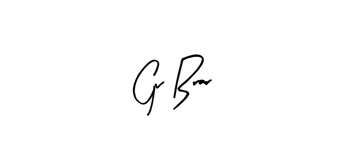 Make a beautiful signature design for name Gv Brar. With this signature (Arty Signature) style, you can create a handwritten signature for free. Gv Brar signature style 8 images and pictures png