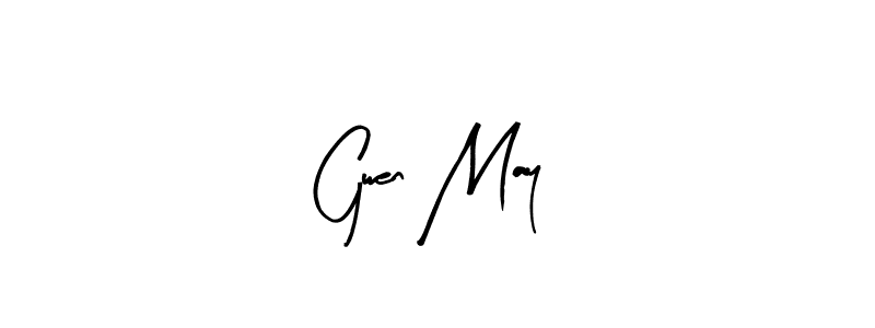 How to make Gwen May name signature. Use Arty Signature style for creating short signs online. This is the latest handwritten sign. Gwen May signature style 8 images and pictures png
