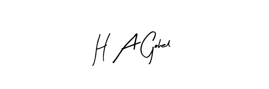 Also we have H A Gohel name is the best signature style. Create professional handwritten signature collection using Arty Signature autograph style. H A Gohel signature style 8 images and pictures png