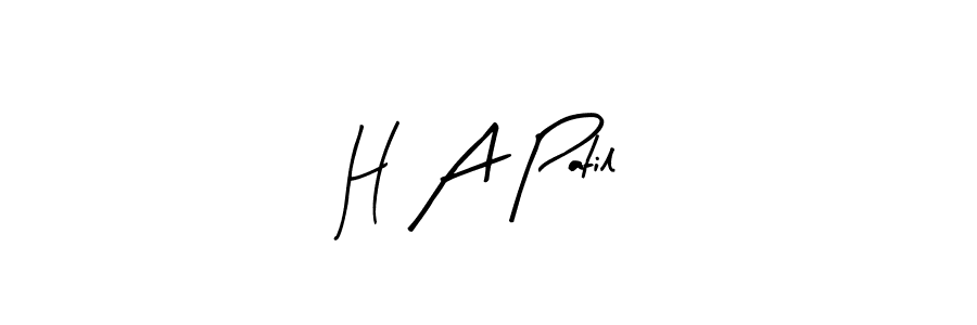 if you are searching for the best signature style for your name H A Patil. so please give up your signature search. here we have designed multiple signature styles  using Arty Signature. H A Patil signature style 8 images and pictures png