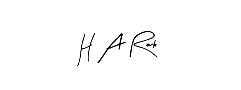 How to make H A Rank signature? Arty Signature is a professional autograph style. Create handwritten signature for H A Rank name. H A Rank signature style 8 images and pictures png