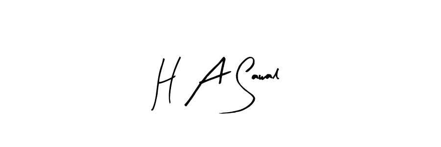 It looks lik you need a new signature style for name H A Sawal. Design unique handwritten (Arty Signature) signature with our free signature maker in just a few clicks. H A Sawal signature style 8 images and pictures png