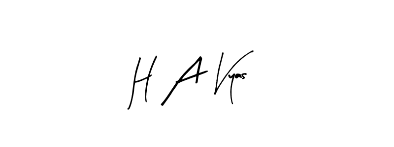 How to Draw H A Vyas signature style? Arty Signature is a latest design signature styles for name H A Vyas. H A Vyas signature style 8 images and pictures png