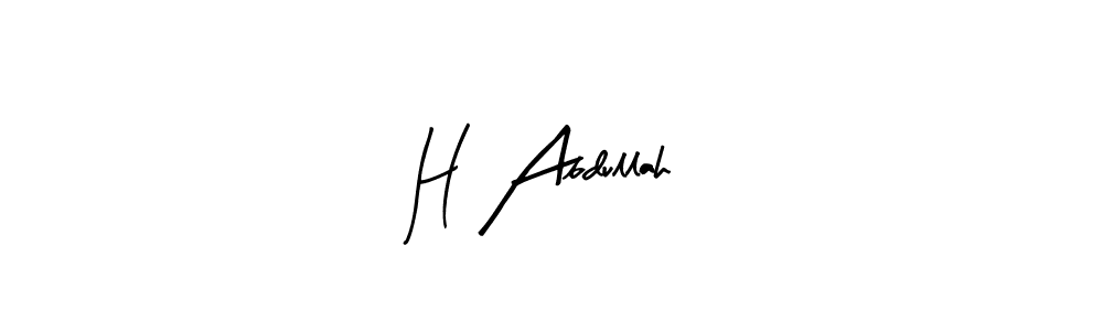 How to make H Abdullah name signature. Use Arty Signature style for creating short signs online. This is the latest handwritten sign. H Abdullah signature style 8 images and pictures png