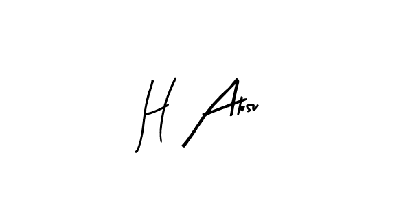 H Aksu stylish signature style. Best Handwritten Sign (Arty Signature) for my name. Handwritten Signature Collection Ideas for my name H Aksu. H Aksu signature style 8 images and pictures png