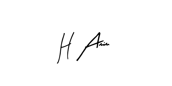 Design your own signature with our free online signature maker. With this signature software, you can create a handwritten (Arty Signature) signature for name H Amim. H Amim signature style 8 images and pictures png