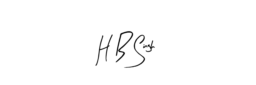 Make a beautiful signature design for name H B Singh. With this signature (Arty Signature) style, you can create a handwritten signature for free. H B Singh signature style 8 images and pictures png