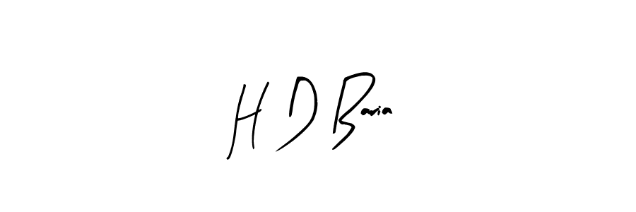 Make a beautiful signature design for name H D Baria. With this signature (Arty Signature) style, you can create a handwritten signature for free. H D Baria signature style 8 images and pictures png