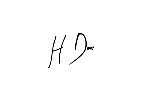 Make a beautiful signature design for name H Das. With this signature (Arty Signature) style, you can create a handwritten signature for free. H Das signature style 8 images and pictures png