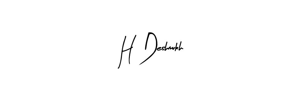 Use a signature maker to create a handwritten signature online. With this signature software, you can design (Arty Signature) your own signature for name H Deshmukh. H Deshmukh signature style 8 images and pictures png