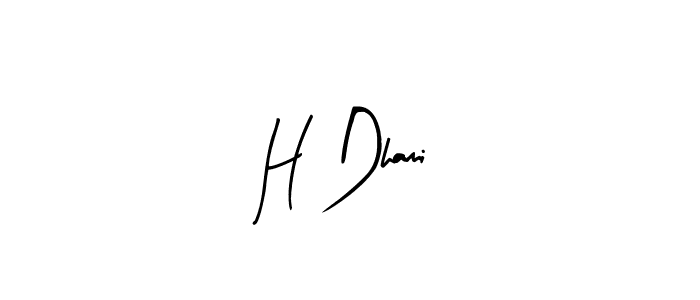 How to make H Dhami name signature. Use Arty Signature style for creating short signs online. This is the latest handwritten sign. H Dhami signature style 8 images and pictures png