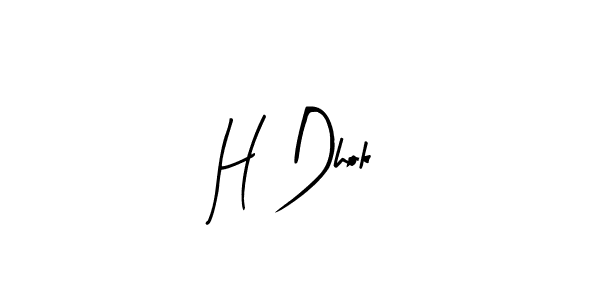 Best and Professional Signature Style for H Dhok. Arty Signature Best Signature Style Collection. H Dhok signature style 8 images and pictures png