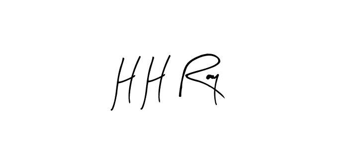 Arty Signature is a professional signature style that is perfect for those who want to add a touch of class to their signature. It is also a great choice for those who want to make their signature more unique. Get H H Ray name to fancy signature for free. H H Ray signature style 8 images and pictures png