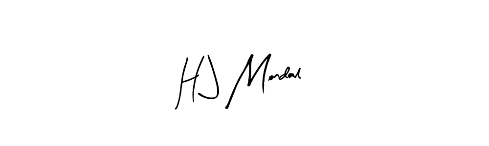 if you are searching for the best signature style for your name H J Mondal. so please give up your signature search. here we have designed multiple signature styles  using Arty Signature. H J Mondal signature style 8 images and pictures png