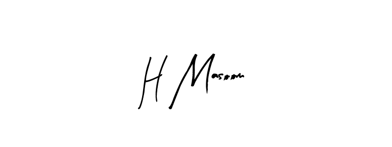 How to make H Masoom signature? Arty Signature is a professional autograph style. Create handwritten signature for H Masoom name. H Masoom signature style 8 images and pictures png