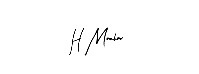 How to Draw H Mazhar signature style? Arty Signature is a latest design signature styles for name H Mazhar. H Mazhar signature style 8 images and pictures png