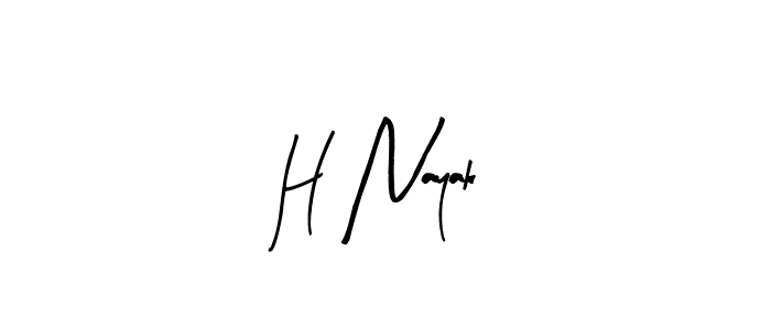 How to make H Nayak signature? Arty Signature is a professional autograph style. Create handwritten signature for H Nayak name. H Nayak signature style 8 images and pictures png