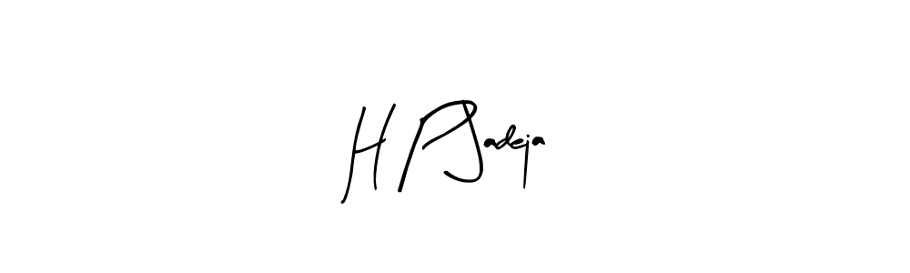 Make a beautiful signature design for name H P Jadeja. With this signature (Arty Signature) style, you can create a handwritten signature for free. H P Jadeja signature style 8 images and pictures png
