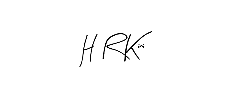 Make a beautiful signature design for name H R Kini. With this signature (Arty Signature) style, you can create a handwritten signature for free. H R Kini signature style 8 images and pictures png