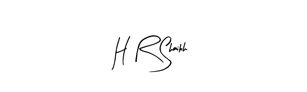 Design your own signature with our free online signature maker. With this signature software, you can create a handwritten (Arty Signature) signature for name H R Shaikh. H R Shaikh signature style 8 images and pictures png