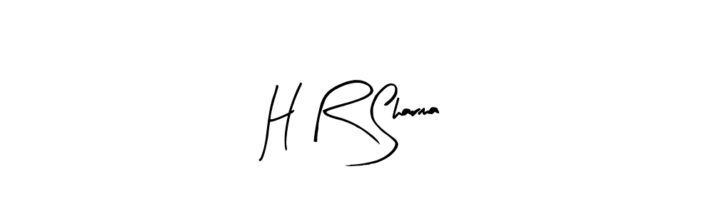 Arty Signature is a professional signature style that is perfect for those who want to add a touch of class to their signature. It is also a great choice for those who want to make their signature more unique. Get H R Sharma name to fancy signature for free. H R Sharma signature style 8 images and pictures png