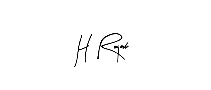 Design your own signature with our free online signature maker. With this signature software, you can create a handwritten (Arty Signature) signature for name H Rajab. H Rajab signature style 8 images and pictures png