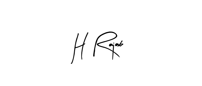 Best and Professional Signature Style for H Rajab. Arty Signature Best Signature Style Collection. H Rajab signature style 8 images and pictures png