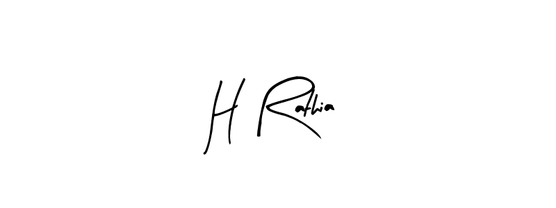 Use a signature maker to create a handwritten signature online. With this signature software, you can design (Arty Signature) your own signature for name H Rathia. H Rathia signature style 8 images and pictures png