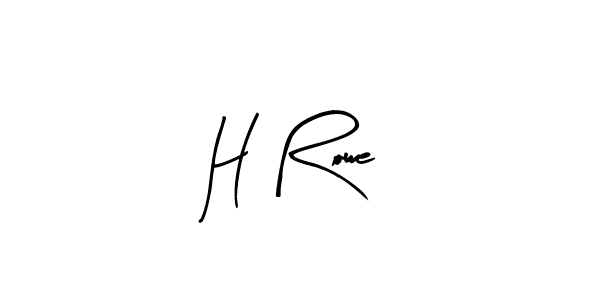 How to make H Rowe name signature. Use Arty Signature style for creating short signs online. This is the latest handwritten sign. H Rowe signature style 8 images and pictures png