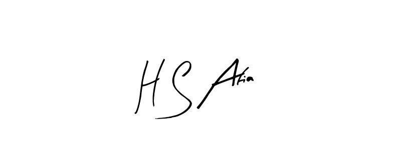 Arty Signature is a professional signature style that is perfect for those who want to add a touch of class to their signature. It is also a great choice for those who want to make their signature more unique. Get H S Afia name to fancy signature for free. H S Afia signature style 8 images and pictures png