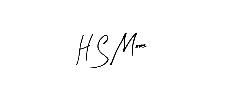 Create a beautiful signature design for name H S More. With this signature (Arty Signature) fonts, you can make a handwritten signature for free. H S More signature style 8 images and pictures png