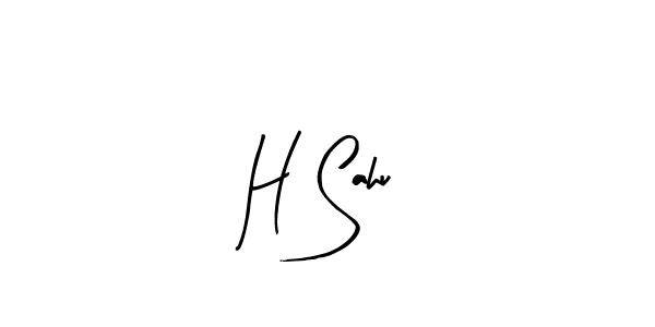 H Sahu stylish signature style. Best Handwritten Sign (Arty Signature) for my name. Handwritten Signature Collection Ideas for my name H Sahu. H Sahu signature style 8 images and pictures png
