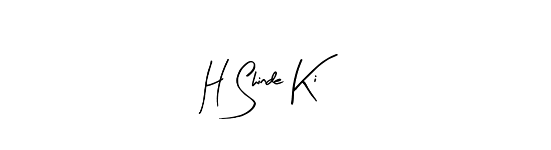 Make a beautiful signature design for name H Shinde Ki. With this signature (Arty Signature) style, you can create a handwritten signature for free. H Shinde Ki signature style 8 images and pictures png