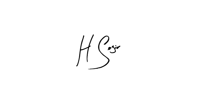 How to make H Sogir name signature. Use Arty Signature style for creating short signs online. This is the latest handwritten sign. H Sogir signature style 8 images and pictures png