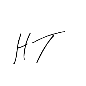 Make a beautiful signature design for name H T. With this signature (Arty Signature) style, you can create a handwritten signature for free. H T signature style 8 images and pictures png